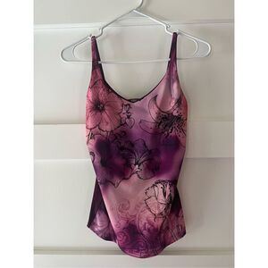 Lotus Purple floral bra top tank